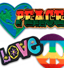 Peace and love patches
