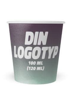 Liten pappersmugg med logotyp 100 ml