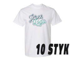 10 stycken lyx t-shirt med eget motiv