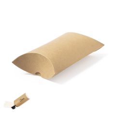 Avlång presentask i kraftpapper tillverkad av återvunnet material 
