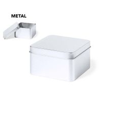 Liten kvadratisk plåtask med möjlighet för tryck