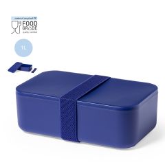 Matlåda tillverkad av återvunnen plast med elastiskt band 1 liter