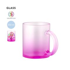Glas mugg med färgad gradient och möjlighet för fullfärgstryck 350 ml