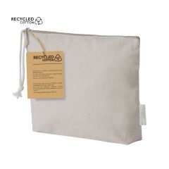 Enkel naturfärgad necessär i återvunnen bomull