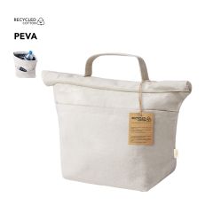 Kylväska av återvunnen bomull med kort handtag och rullstängning