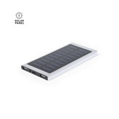 Aluminium powerbank med solcell 8000 mAh