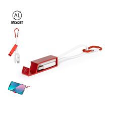 Laddningskabel med karbinhake och mobilhållare av återvunnen aluminium