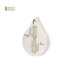 Droppformad timglas på 5 minuter med sugkopp för badrum