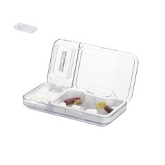 Transparent pillerask med 4 fack
