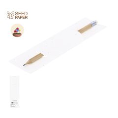 Träblyertspenna med blomsterfröpapper omslag