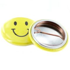 25mm rund button med kobbernål