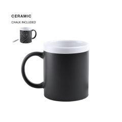 Muggar med kritskrivtavla inkl. krita med/utan logotryck