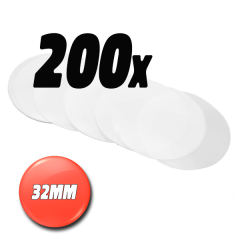 200 stk. mylar til 32mm knappar