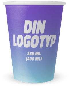 Pappersmugg med logotyp 330 ml - Fullfärgstryck på hela muggen