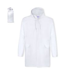 Regncape med huva och fickor, inkl. polyesterpåse