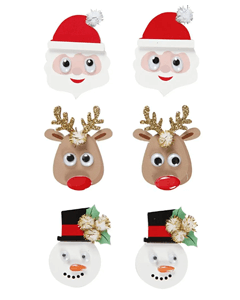 3D jul klistermärken med rullande ögon