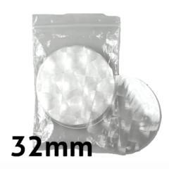 3D Mylar för 32 mm knappar - 100 st.