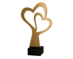 Dubbelt hjärtstatyett