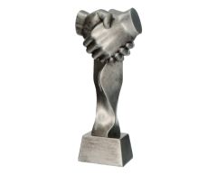 Partnerskap handskakning statyett