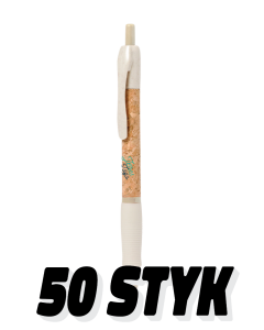 50 stycken pennor med logotyp - kork och vetestrå