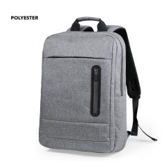 Stilren ryggsäck med ergonomisk ryggstoppning och fickor för laptop