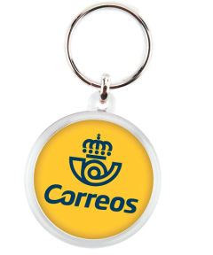 Rund akrylnyckelring 37x60 mm