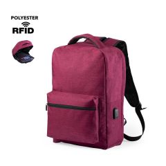 Anti-stöld polyester ryggsäck med RFID-skyddad ficka