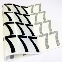 Klistermärksark med svart nummer 7