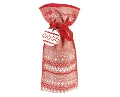 Non woven julpåse med jultröja motiv 16x36,5cm