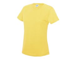Slim fit polyester T-shirt med rund hals - Kvinna