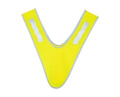 Gul V-formad säkerhetsväst för både vuxna och barn