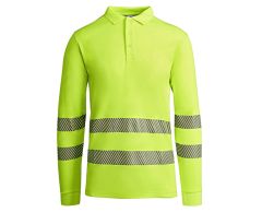 Polyester pikétröja med reflex och långa ärmar