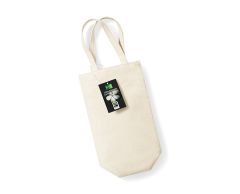 Flaskpåse av Fairtrade ekologisk bomull 8 x 27 x 8 cm