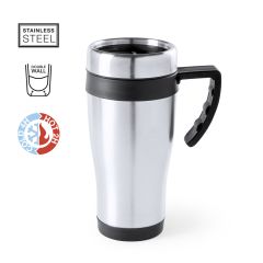 Stor kaffemugg med säkert drickslock, 450 ml