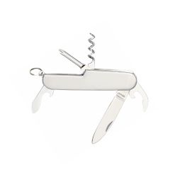 Fickknivsnyckelring i aluminium och rostfritt stol med 6 funktioner 