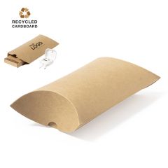 Avlång presentask i kraftpapper tillverkad av återvunnet material 