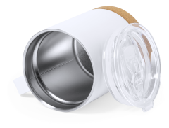 Sublimeringsmugg med korkbotten och drickslock