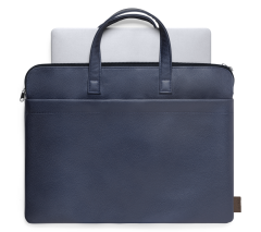 Laptopväska i återvunnet läder 