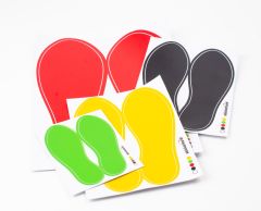 Klistermärken med fotspår