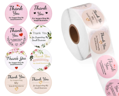 Thank you for supporting my small business, klistermärken, rosa, 8 designs