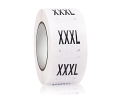 Str. 3XL klistermärken (XXXL) - 500 st, 25mm