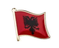 Albaniens flagga emaljpin
