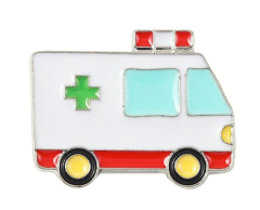 Ambulans emaljpin 24x18mm