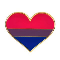 Biseksuel hjerte emalje pin