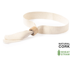 Bomullsentréarmband med bambulås utan tryck