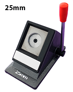 Stationär pappersstans för 25 mm knappar