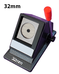 Stationär pappersstans för 32 mm knappar