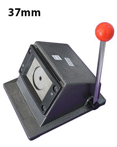 Stationär pappersstans för 37 mm knappar