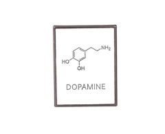 Dopamin kemisk formel - vit pin