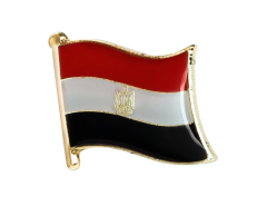 Egyptisk flagga emalj pin